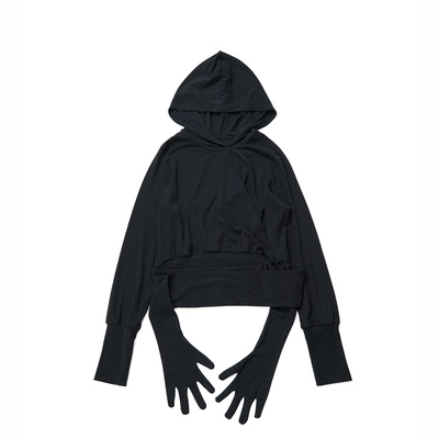 SoloForTwo 气质流浪天丝羊毛 手套卫衣/不规则半身裙