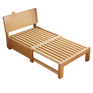 北欧实木沙发床客厅两用多功能可伸缩单人床榉木小户型折叠沙发床