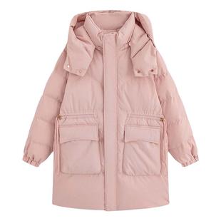 300斤特大码收腰羽绒服女冬200胖mm加肥宽松显瘦洋气90白鸭绒外套