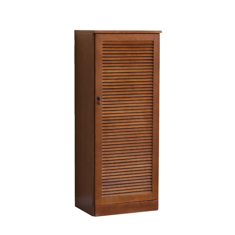 新中式实木进门口大容量单门鞋柜