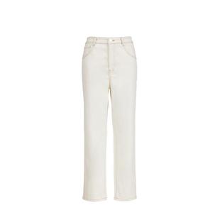 绫致Vero Moda牛仔裤2025秋冬新款腰带毛球含棉加绒九分锥形裤