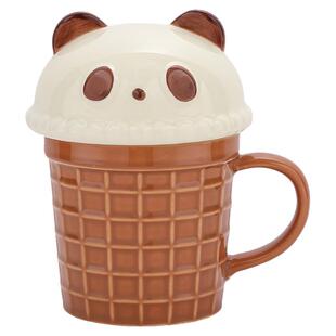 可爱马克杯情侣杯陶瓷杯子带盖女早餐杯高颜值家用水杯儿童牛奶杯