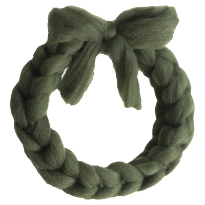 冰岛线手编圣诞花环装饰品