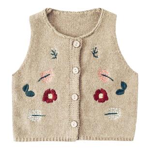 女童针织马甲2025新款韩版洋气中大儿童毛衣背心春秋外穿童装上衣