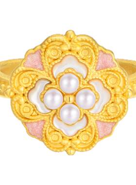 PINKBOX金玉满棠黄金戒指