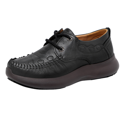 Camel/骆驼女鞋26春季新款软底休闲妈妈皮鞋真皮厚底中老年单鞋