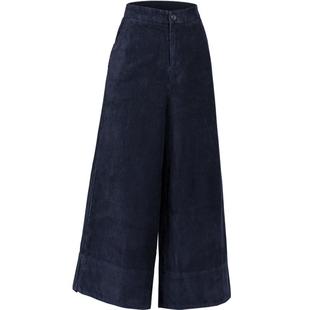 硕尔布衣新款棉灯芯绒九分阔腿裤韩版高腰条绒大脚靴裤宽松肥腿裤