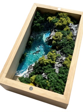 简约手工海洋风景桌面摆件氛围灯