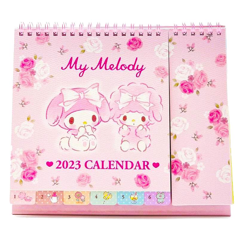 2026香港正版三丽鸥KITTY海怪KUROMI办公日程卡通创意插画座台历