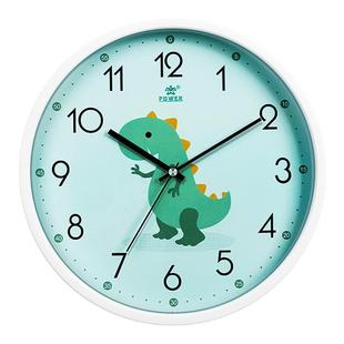 霸王钟表挂钟客厅儿童早教钟表简约时尚创意卧室卡通静音石英钟