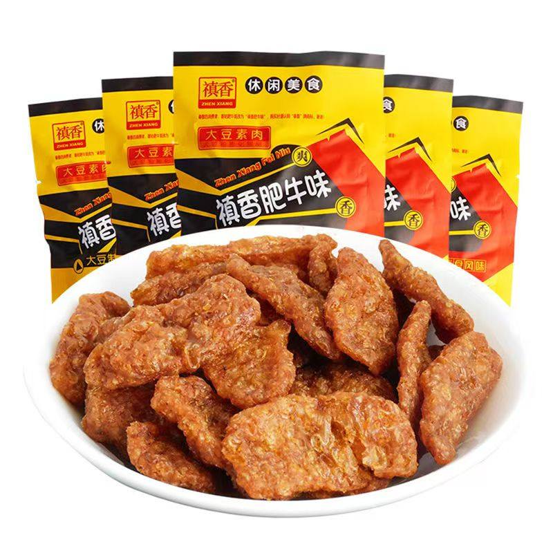 80后经典怀旧零食禛香香菇肥牛小时候麻辣条8090后回忆大豆素肉