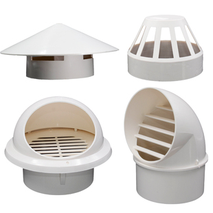 110 160透气帽pvc防雨帽屋顶管道50通风帽75管帽水管通风口排气帽
