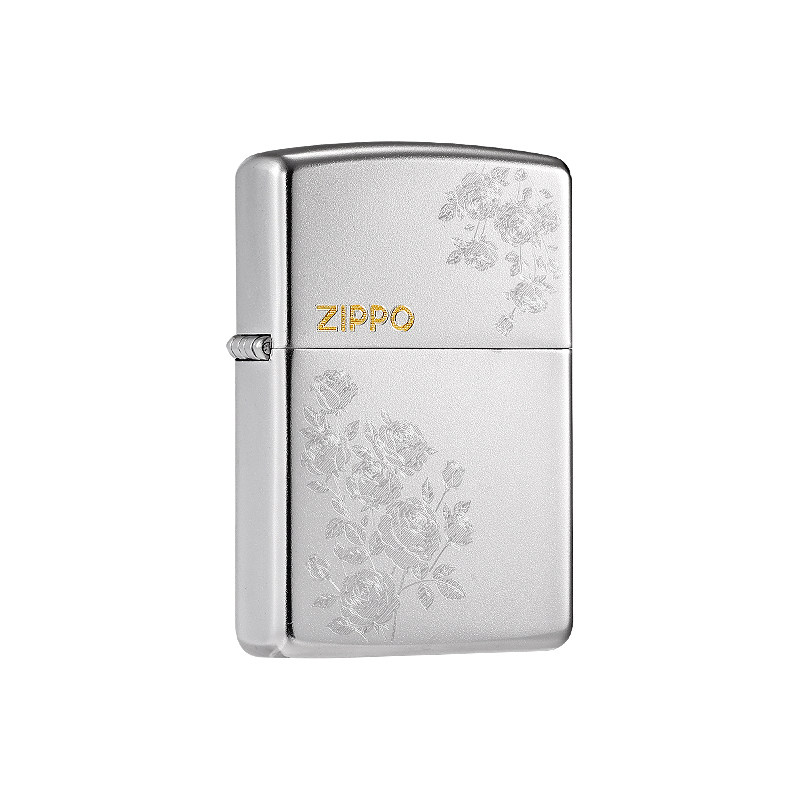 zippo正品防风煤油打火机玫瑰