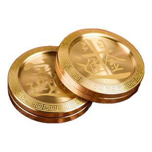 黄铜啪啪币解压手把件推响币指尖陀螺便携创意发泄减压神器