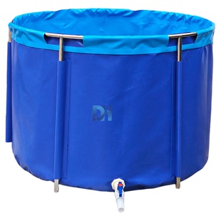 帆布鱼池不锈钢圆形蓄水池锦鲤地缸暂养殖刀刮布加厚带支架子全套