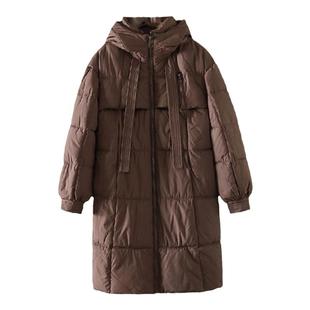 胖妹妹冬季大码棉服女保暖过膝长棉衣显瘦200斤胖mm冬天棉袄外套