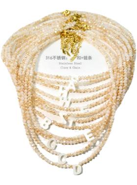 意大利小众设计水晶串珠锁骨