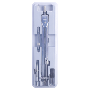 晨光圆规金属专业绘图设计学生考试标准工程制图工具2b不锈钢圆规套尺套装含鸭嘴笔2.0mm圆规专用替芯文具