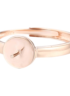 925纯银万能戒指空托带针diy底盘