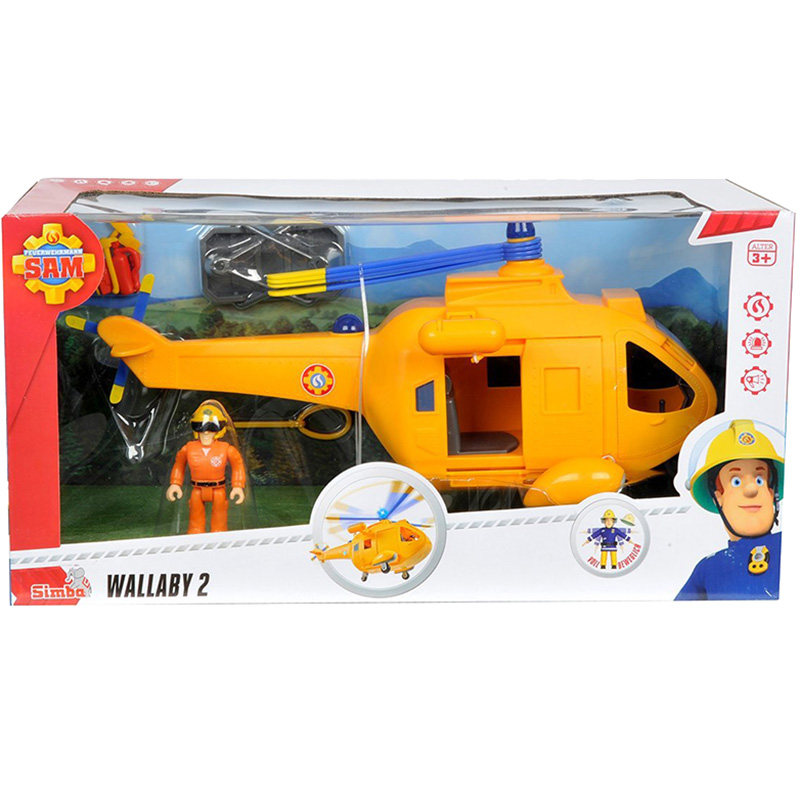 正品消防员山姆直升机玩具袋鼠二号重型救援飞机汤姆人偶套装礼物