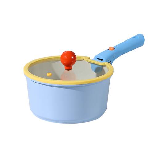 卡罗特奶锅辅食锅可拆卸锅蒸煮一体小汤锅钛陶瓷不粘锅家用泡面锅