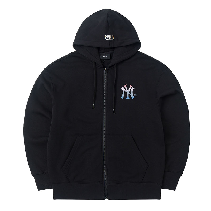 【自营】MLB针织夹克男女装连帽简约时尚运动服户外休闲毛圈外套