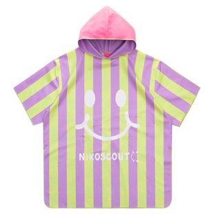 儿童速干浴巾游泳专用沙滩巾中大童斗篷浴袍海边成人便携式外披衣