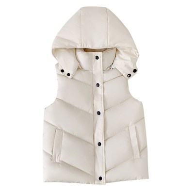 秋冬新款儿童羽绒棉加厚连帽马甲