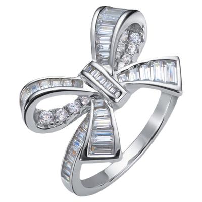 蝴蝶结排钻首饰轻奢可爱戒指