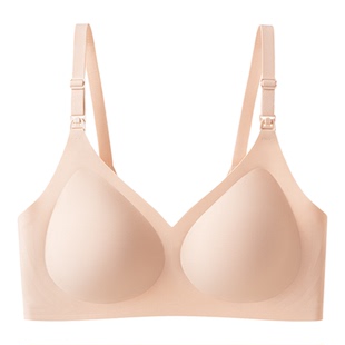 四排三扣调整型哺乳内衣女前开扣半固定杯吊带文胸聚拢上托防下垂