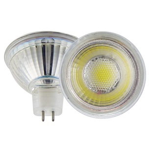 LED射灯泡220伏两针GU5.3插脚12V老款嵌入式天花筒灯MR16玻璃灯杯