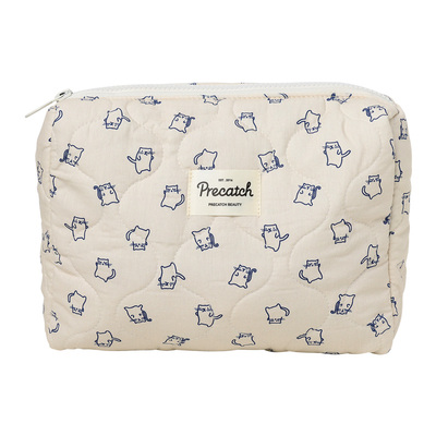 美摘化妆包线条小猫多功能收纳包