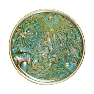 荣宝斋实心黄铜螺钿镇纸高颜值创意镇尺高档文房雅器书法国画压纸专用镇纸新中式铜镇纸笔搁摆件送礼文房四宝