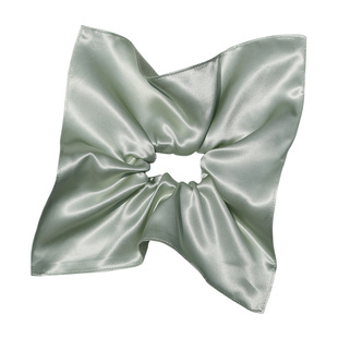 22姆米双面真丝方巾发圈 100%桑蚕丝 风车方形发饰头饰头绳