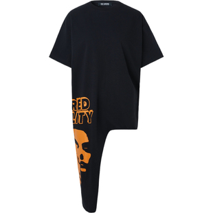 【D11抢先购】Raf Simons 夏季女不对称印花棉质T恤