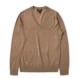 打底衫羊毛女士 V领毛衣套头OL通勤商务纯羊毛精纺美利奴60支薄款