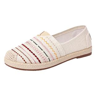 秋季新品老北京布鞋女士单鞋休闲平底民族风透气舒适优雅散步鞋