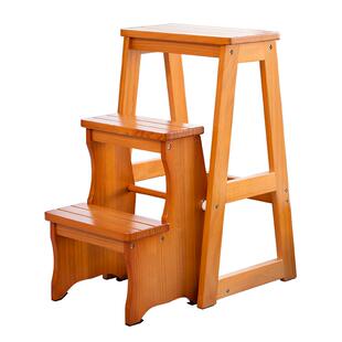 卡铁尔实木梯凳家用梯子凳子两用室内加厚多功能登高台阶凳小楼梯