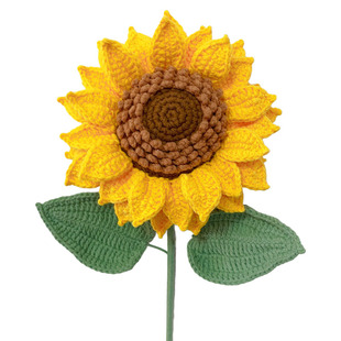 大向日葵手工编织花束双层毛线diy自制材料包勾线毕业礼一举夺魁