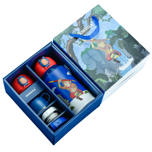 英国Bemega儿童保温杯男孩吸管水壶2025新款小学生上学专用水杯子