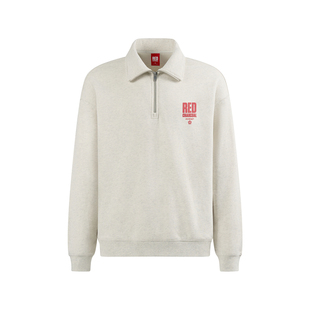 REDCHARCOAL红炭半拉链翻领卫衣男秋季新款美式潮牌宽松男士上衣