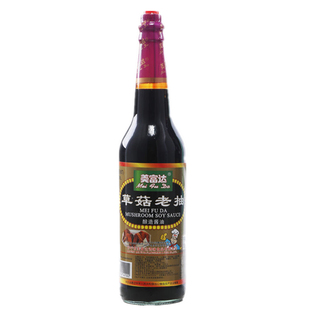 广东美富达草菇老抽610ml瓶酿造酱油卤肉上色老抽王酱油调味料品