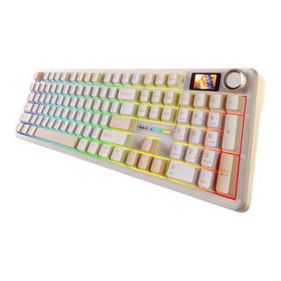 狼蛛F108Pro机械键盘无线蓝牙三模RGB客制化热插拔电竞游戏专用