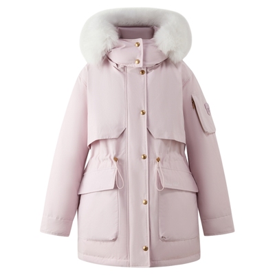 ELAND羽绒服毛领大口袋外套