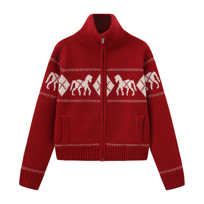 CUBIC趣味图案提花设计毛衣