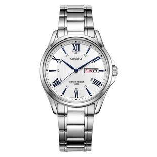 卡西欧CASIO手表男士小蓝针商务防水石英男表 MTP-1384D 海外直邮