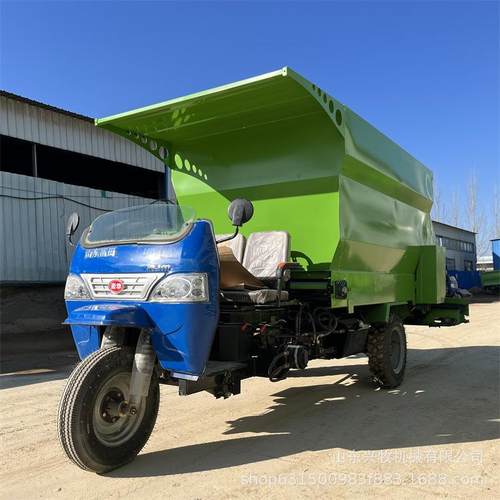 5立方三轮撒料车内部结构图片全日粮青储投料车刮板式撒草车型号