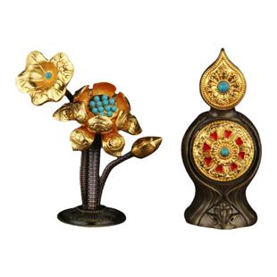 密宗用品供具法器佛堂佛前供花莲花八供合金朵玛食子 酥油花