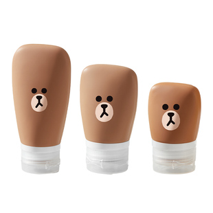 旅行分装瓶按压式便携化妆品面霜乳液空瓶洗发水沐浴露硅胶小瓶子