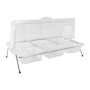 自助餐水果展示盘架长方形大号塑料透明多格卤菜凉菜熟食托盘带盖